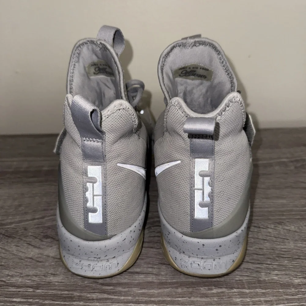 Nike Lebron XIV 14 Men US 11 Silver White Reflective Grey James 852405-007‎